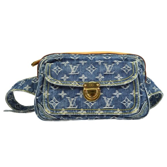 Louis Vuitton Blue Monogram Denim Waist Bum Bag M95347 SR2047 27686 - Picture 1 of 10